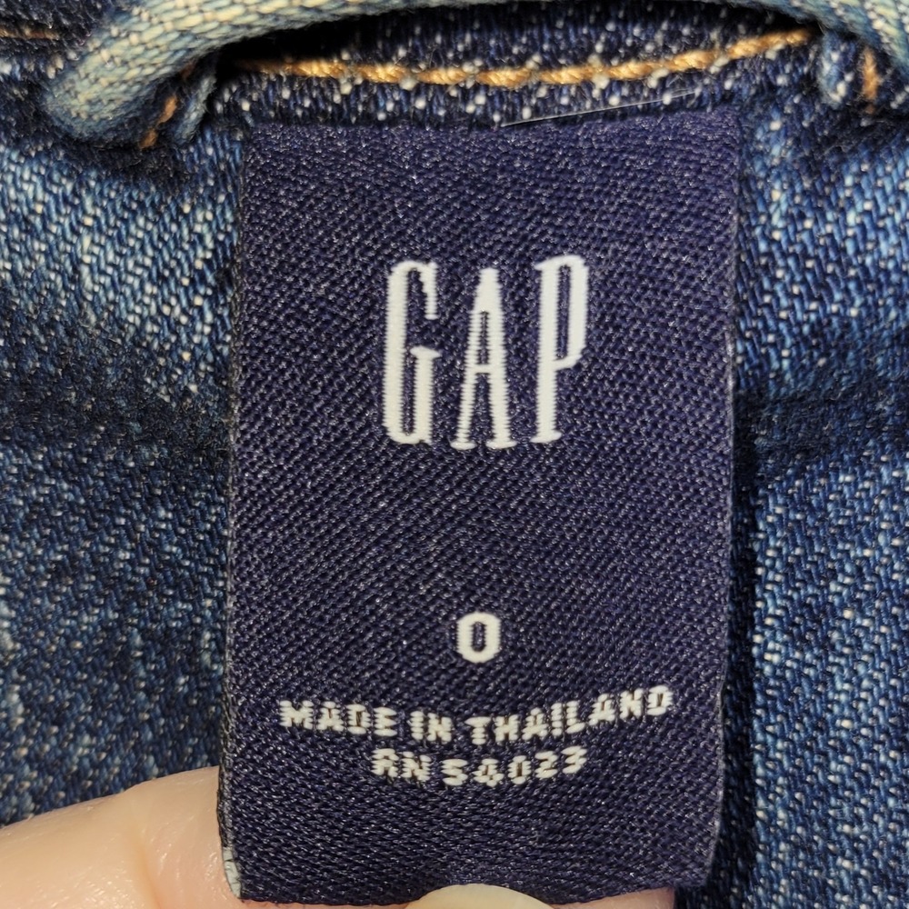 Vintage Gap Fitted Denim Jean Jacket Medium Wash Y2K - Picture 4 of 6